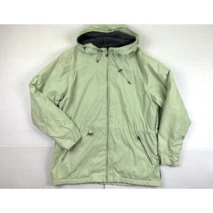 ZeroXPosur Women L Hooded Jacket Outerwear Gear Lined Green Tea Zip Up Pockets